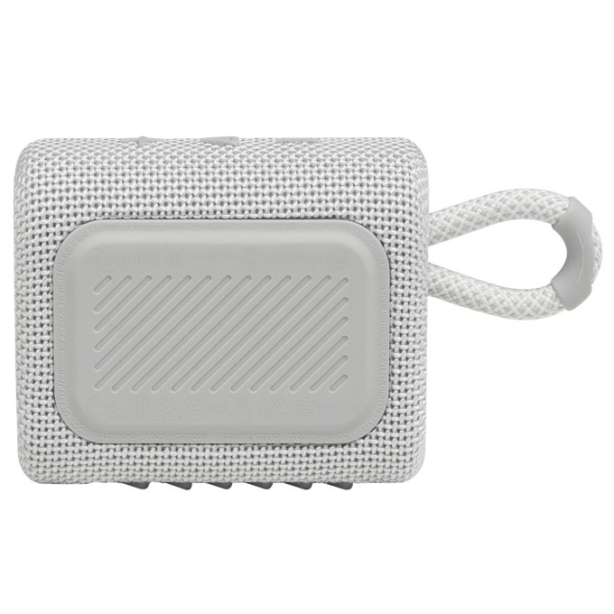 JBL Go 3 - White - Portable Waterproof Speaker - Back image number null