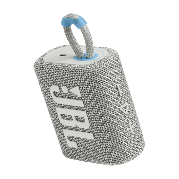 JBL Go 3 Eco - White - Ultra-portable Waterproof Speaker - Detailshot 3 image number null