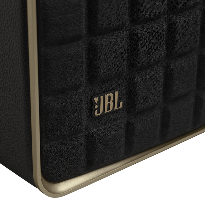 JBL Authentics 200 - Black - Smart home speaker with Wi-Fi, Bluetooth and Voice Assistants with retro design - Detailshot 3 image number null