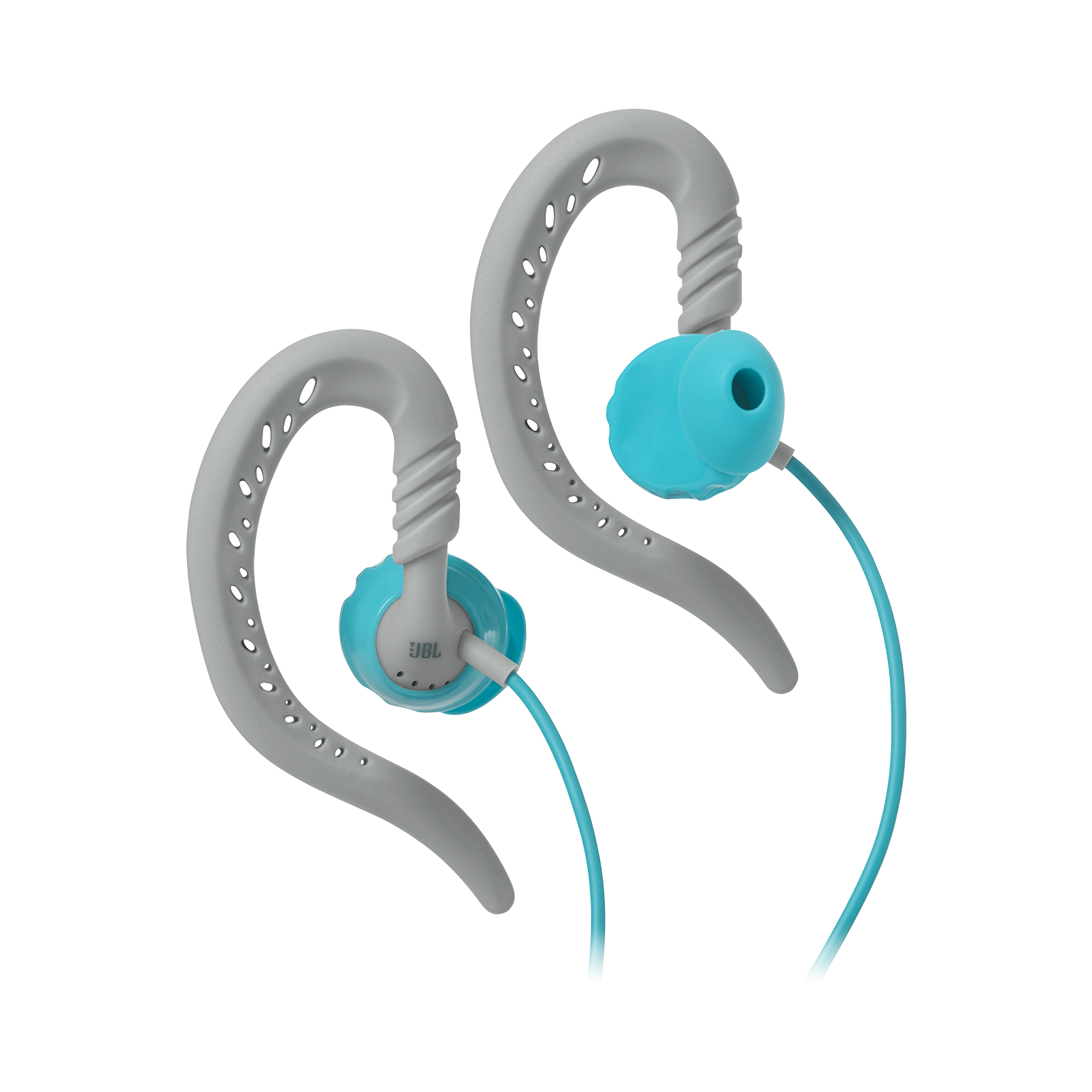 JBL Focus 100 Women - Teal - Behind-the-ear, sport headphones with Twistlock™ Technology specifically made for women. - Hero